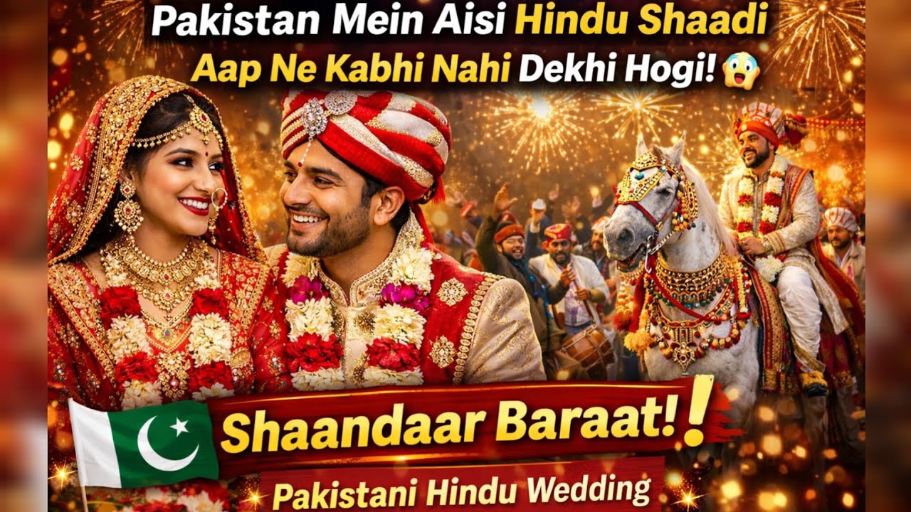 पाकिस्तान में ऐसी हिंदू शादी आपने कभी नहीं देखी होगी! 🇵🇰 |Baraat Pakistani Hindu Wedding Culture 🕉️|