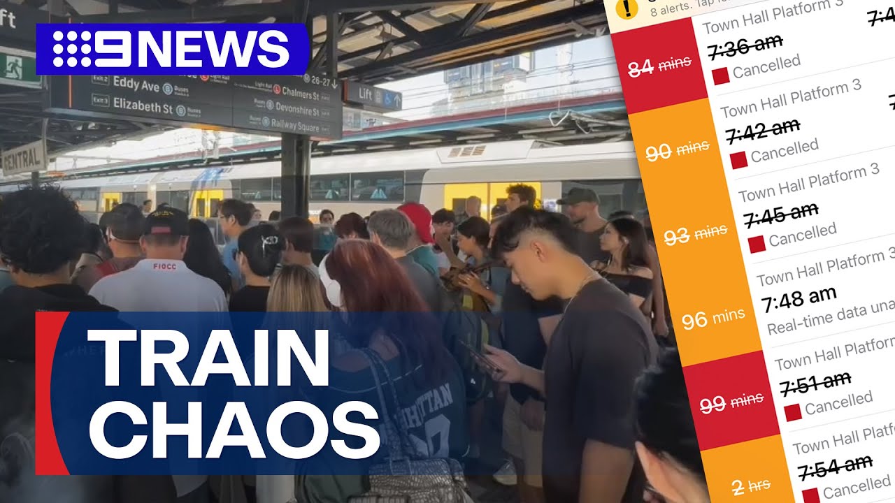 Major delays on Sydney trains as pay dispute continues | 9 News Australia