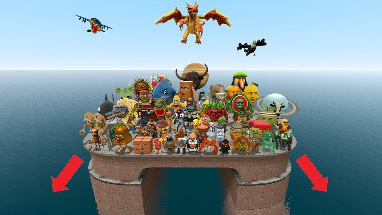 SPARTA KICK!!! ALL ITALIAN BRAINROT MEMES in WATER PIT!!! GARRYS MOD #garrysmod #gmod #brairot