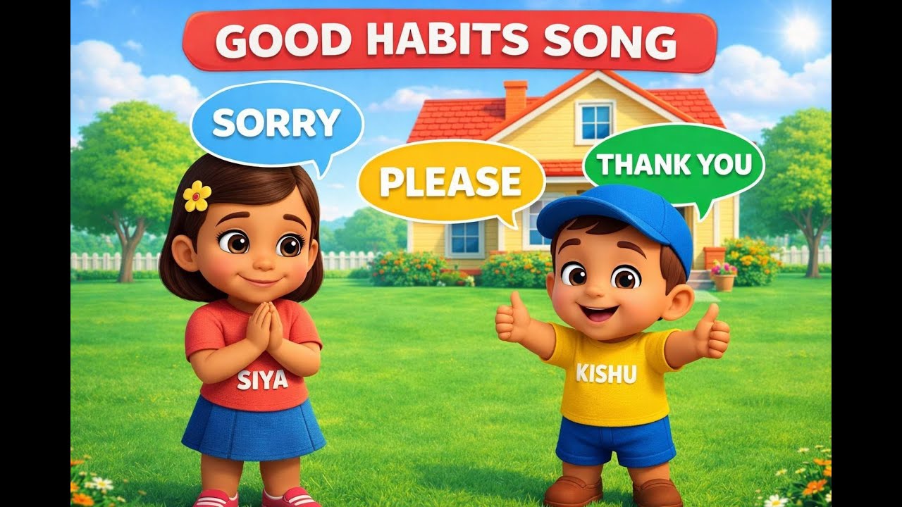 Good Habits for Kids 👧🧒 | Sorry, Please & Thank You Song | Siya & Kishu