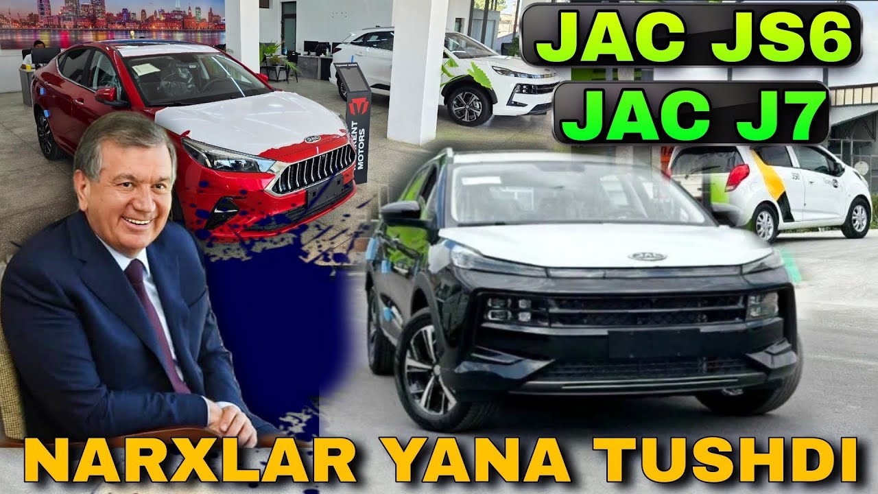 JAC JS6 JAC J7 YANGI NARXLAR KAMOLIDDINUZ TOSHKENT MOTORS JAC RASMI DILLER 12.VILOYATGA 