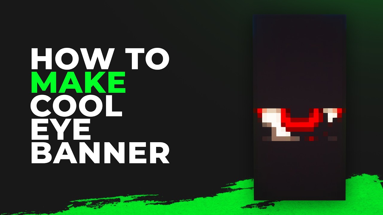 How to Make Cool Eye Flag Banner in Minecraft | Easy Banner Tutorial