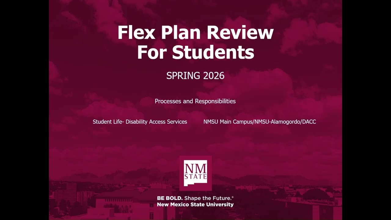 Flex Plan Student Presentation Spring 2026