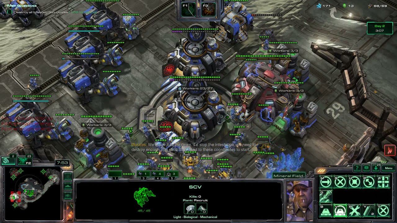 Starcraft Co-op - Dead of Night Solo Speedrun in 15:51 (Raynor, Brutal)