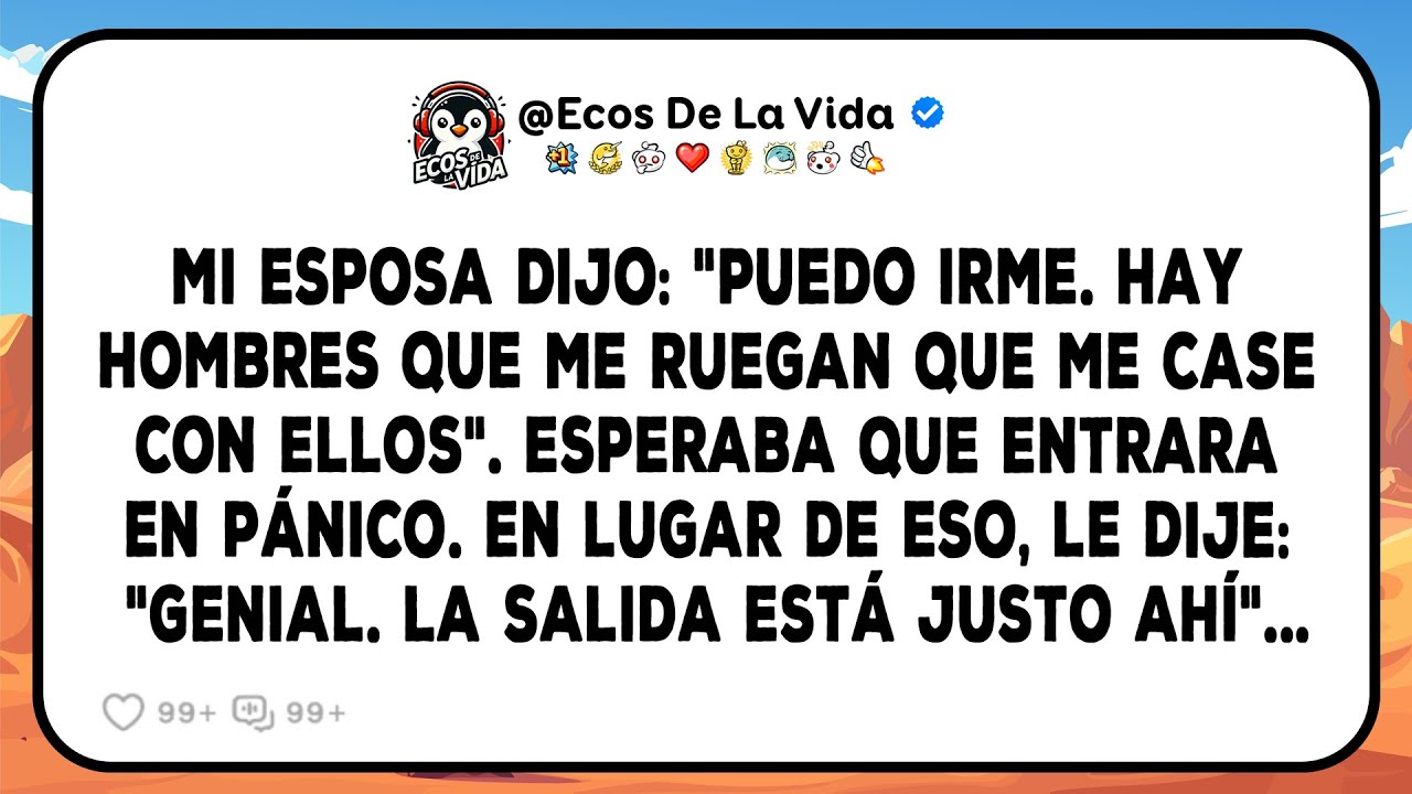 Mi Esposa Dijo: «Podría Irme En Cualquier Momento». Ella Esperaba Pánico. En Cambio, Respondí:...