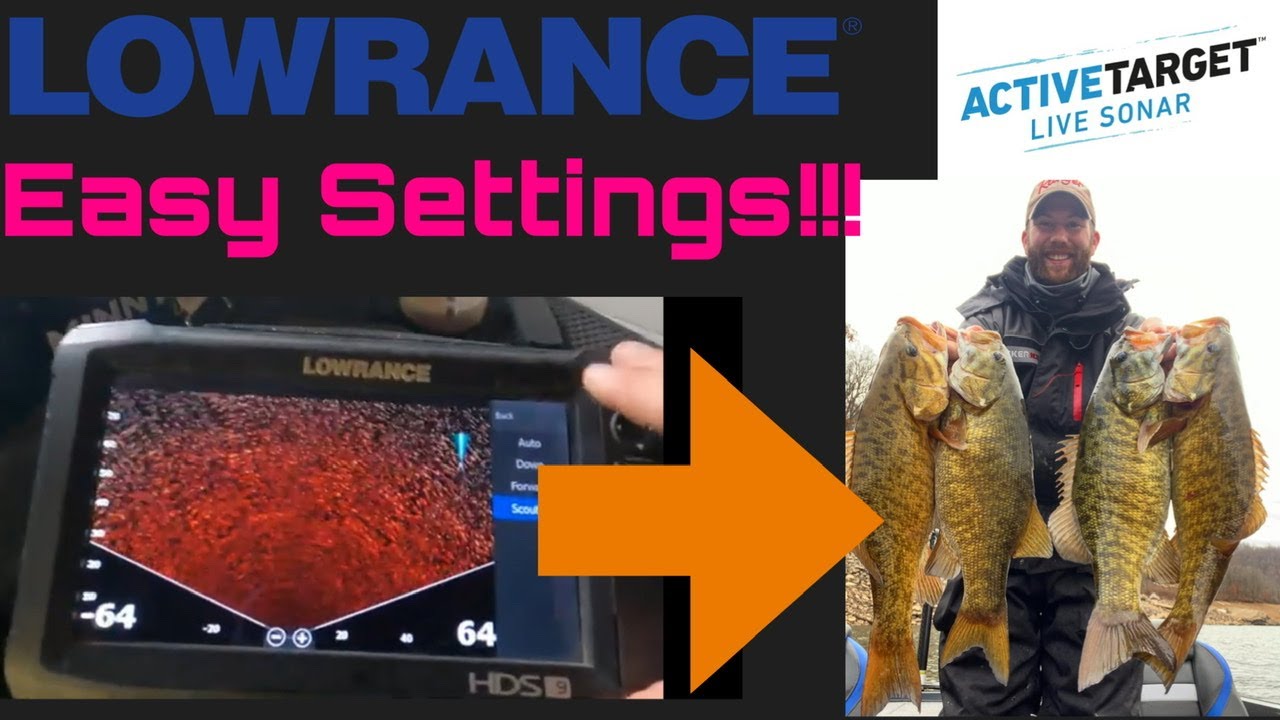 Простые настройки активных целей Lowrance для простого окуня Bass Fisherman