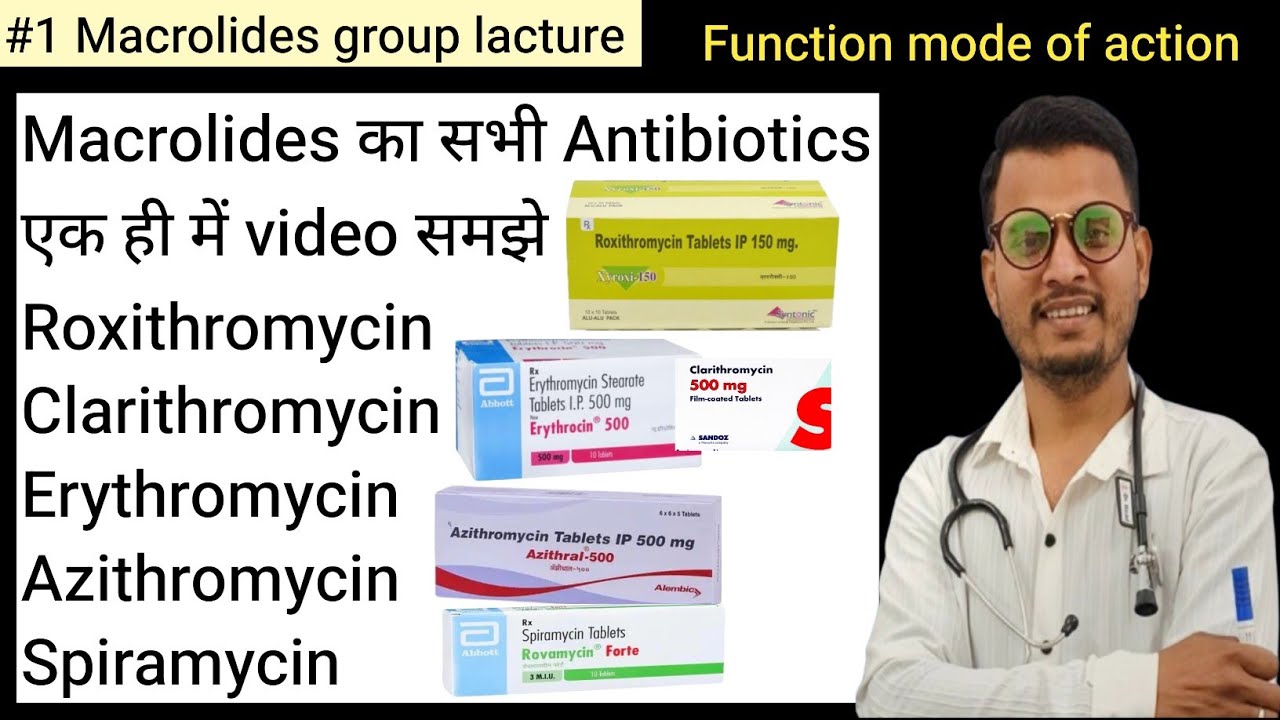 Antibiotics of Macrolides group | Function | Mode of action | समझे हिंदी में आसान भाषा में