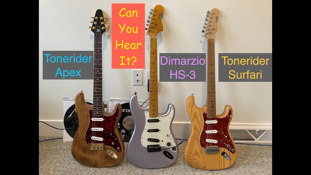 Noiseless Strat Blind Shootout! Tonerider Surfari vs Apex vs Dimarzio HS-3