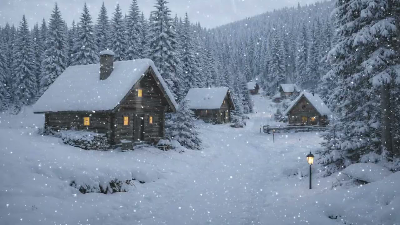 Snowfall in Silent Forest ❄️ Cozy Winter Ambience for Deep Sleep & Relaxation