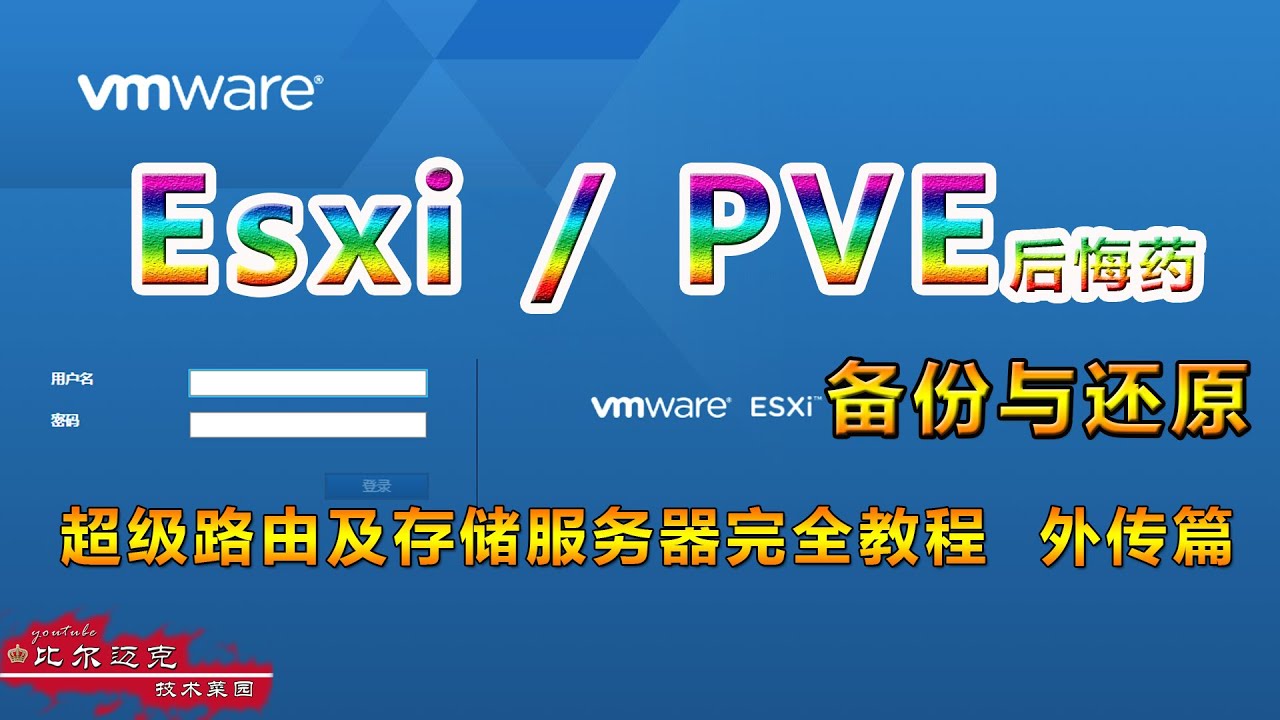 【虚拟机后悔药】Esxi/PVE虚拟机下，配置的备份与还原！虚拟机后悔药，搞软路由和超级网络，轻松应对一切崩溃风险，立即恢复健康状态。