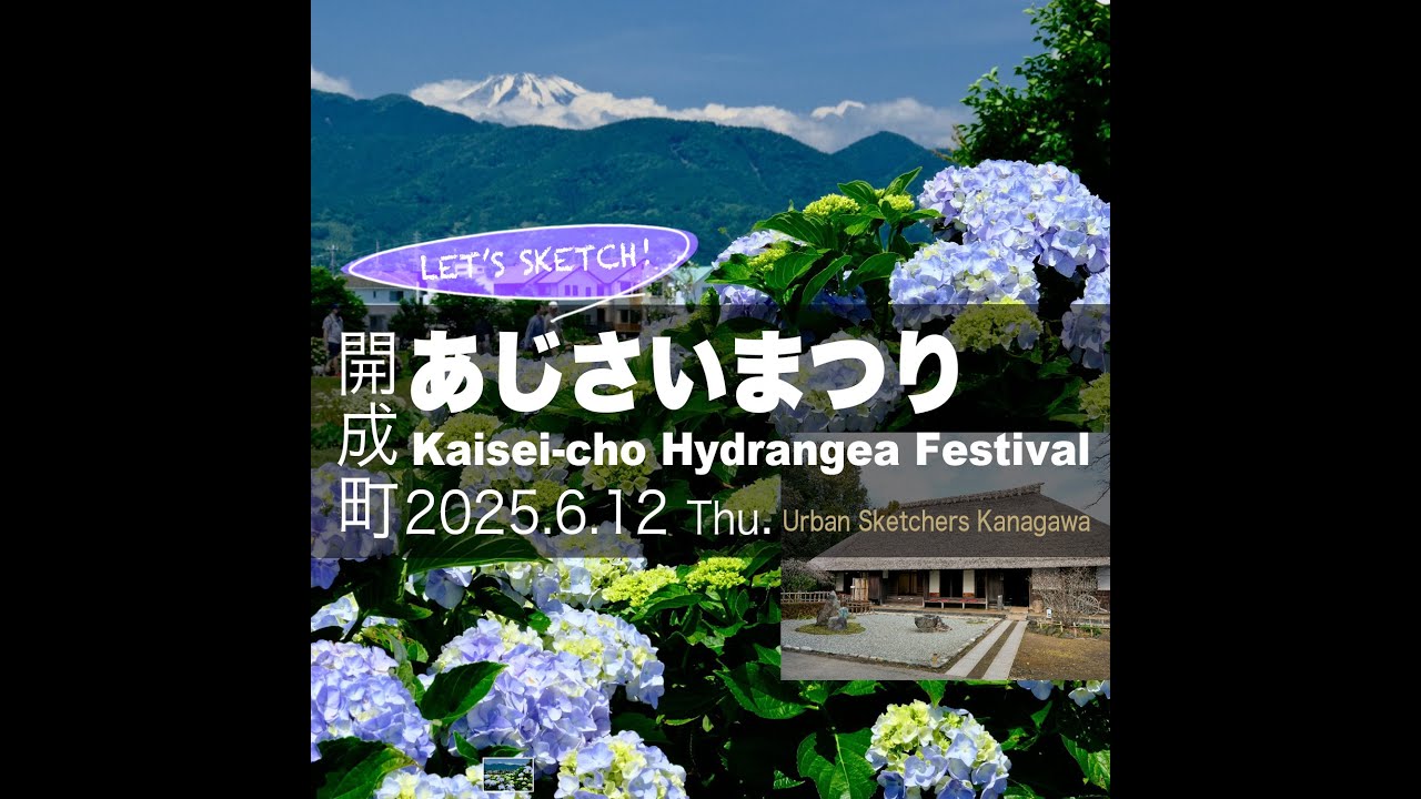 Kaisei Ajisai sketch meetup - 開成町あじさい