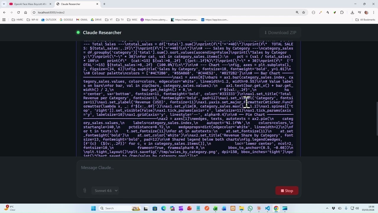 STUNNED by Claude Code and it developing a web app with Claude Code SDK.