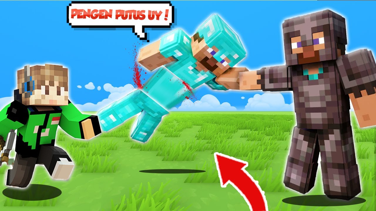AKU SIKSA STEVE MINECRAFT ARMOR DIAMOND VS NETHERITE !!!