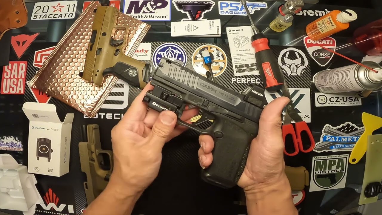 Olight PL-Mini 2 Valkyrie with APX A1, Canik PRIME Glock 19X and RXM