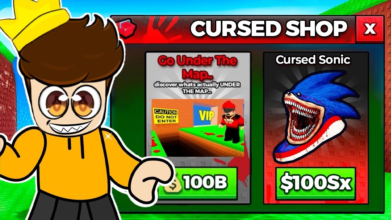 ESCAPE TSUNAMI FOR BRAINROT, BUT YOU CAN BUY CURSED SHOP UPGRADES!!