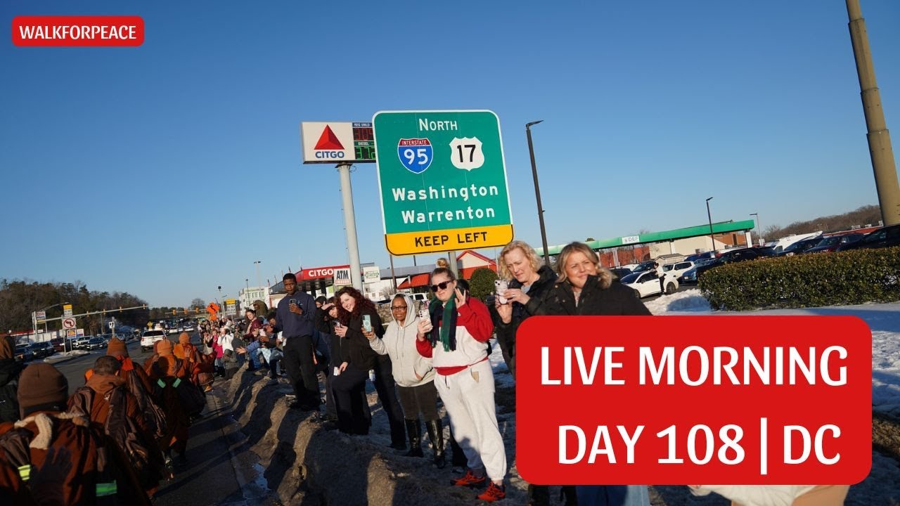 Livestream | Day 108: First Steps Into DC – Walking for Peace