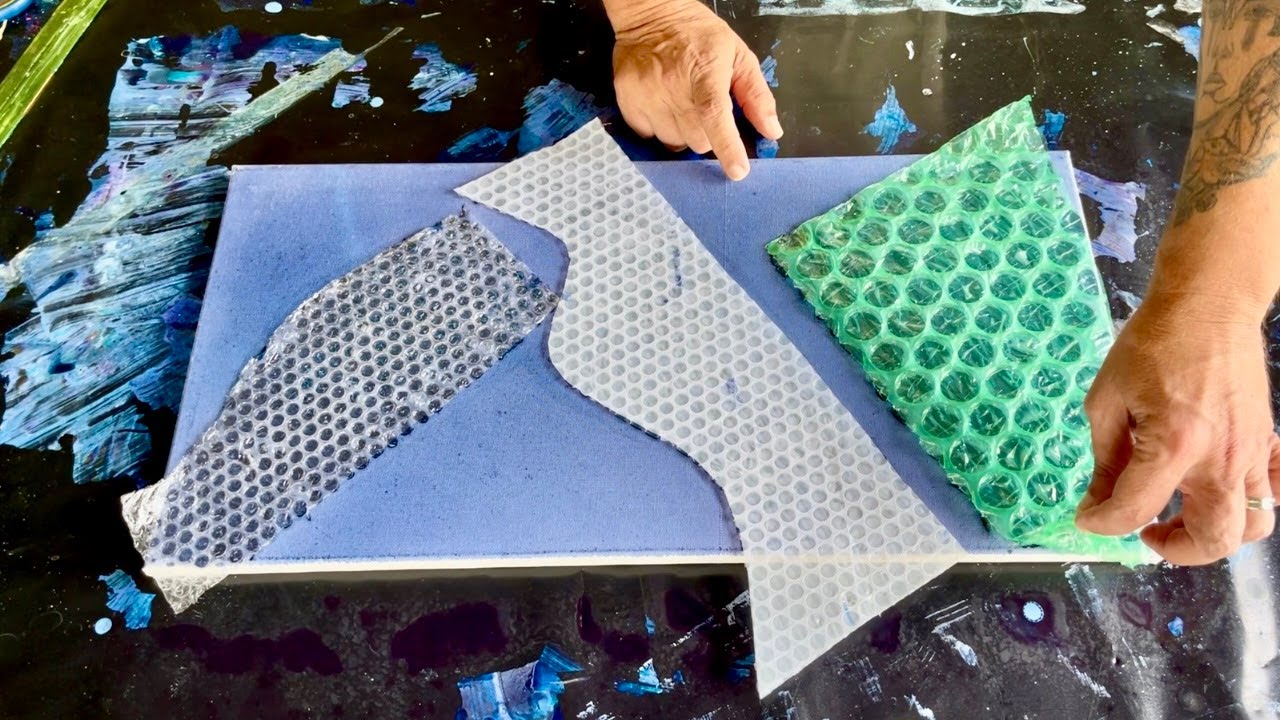 Bubble Wrap instead of Plastic Wrap? Super cool texture!
