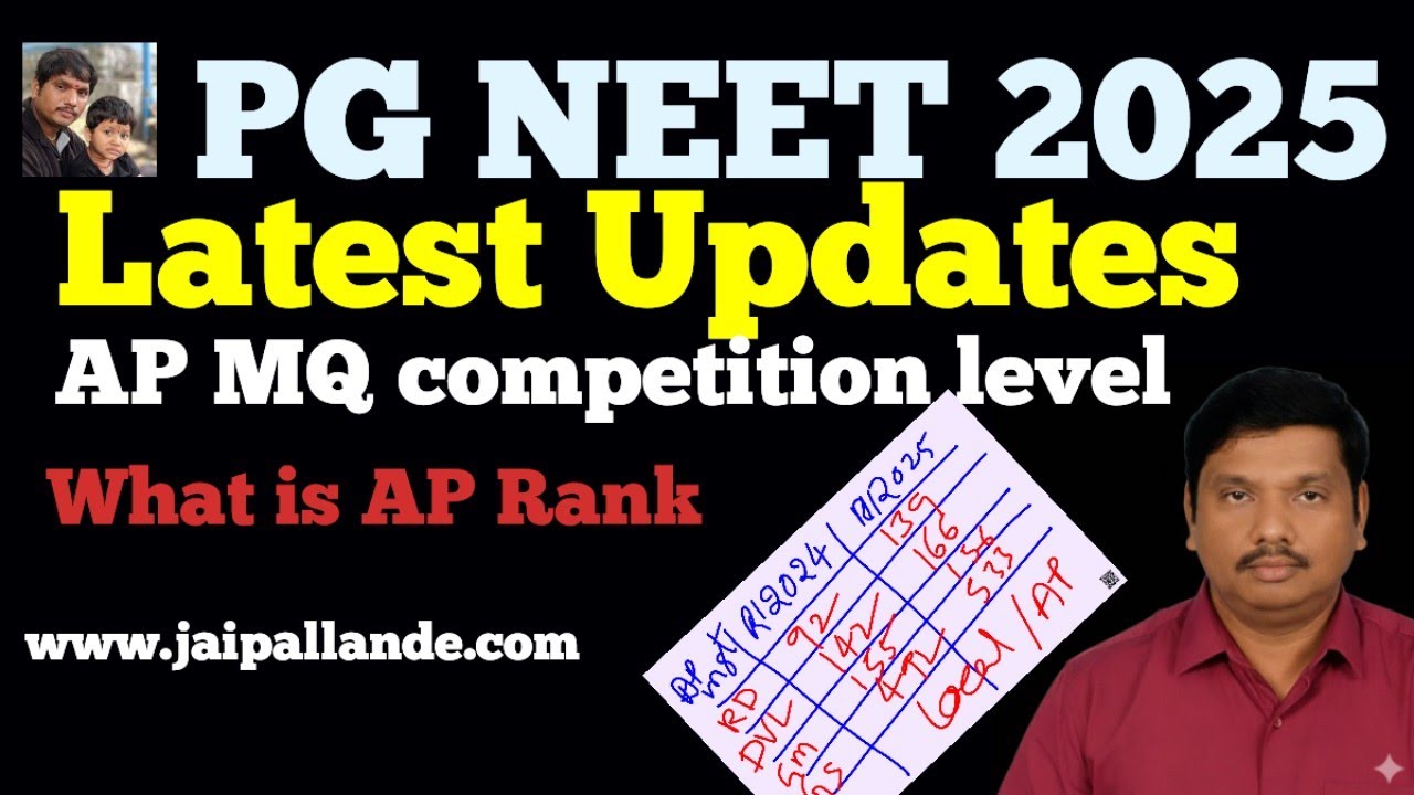 PG NEET 2025 Latest Updates 🔥 | AP Management Quota Competition Level | What is AP Rank?