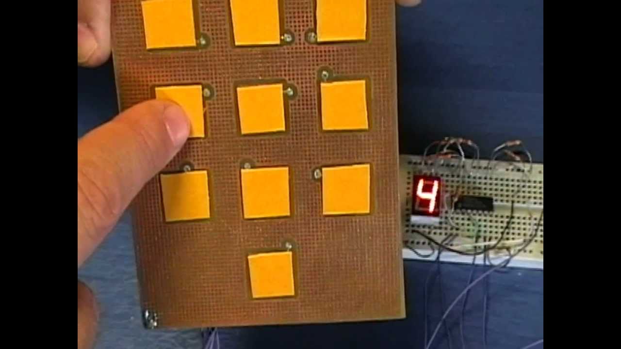10 Buttons PIC Touch-Pad with BCD Output