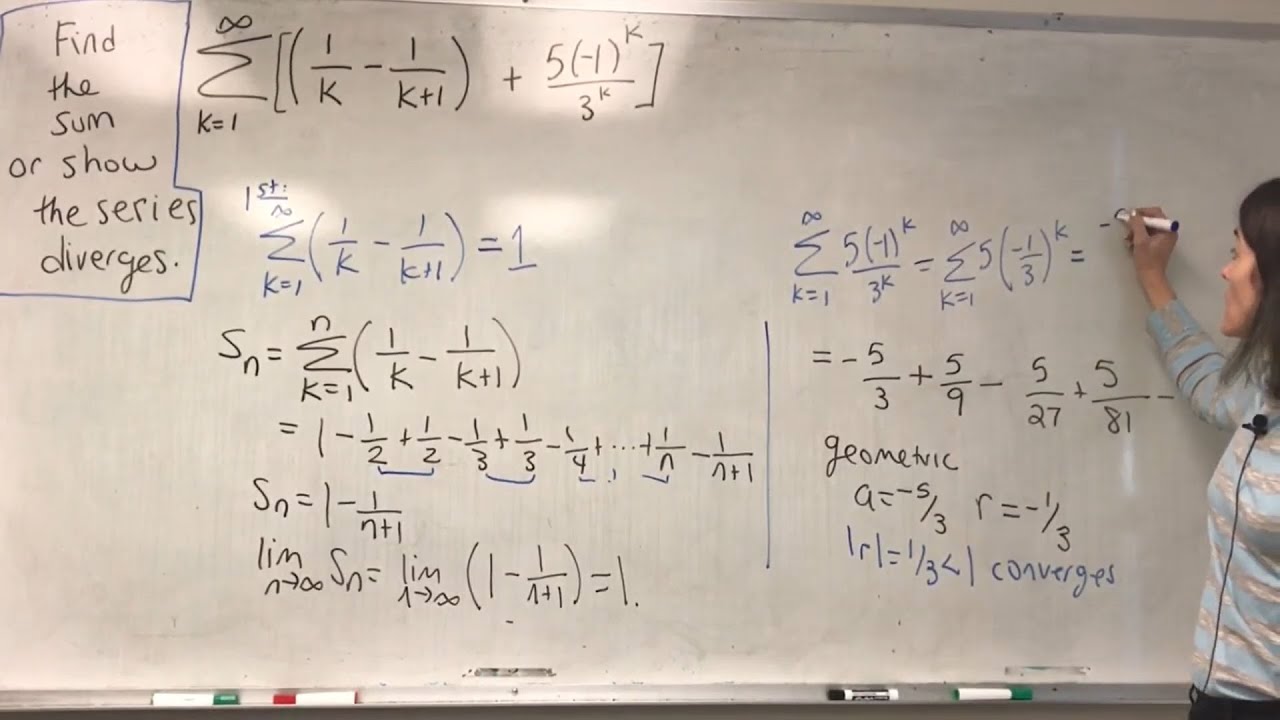 Calculus II: Example finding the sum of a convergent series