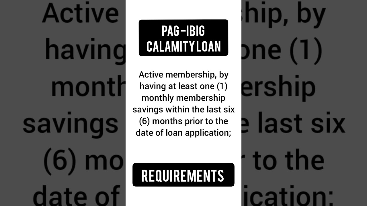 pag-ibig calamity loan requirements #pagibig #pagibigfund #pagibigonlineregistration #carina
