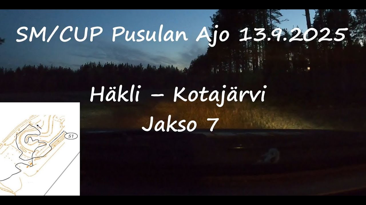 Autosuunnistus – SM/CUP Pusulan Ajo 13.9.2025 – Jakso 7