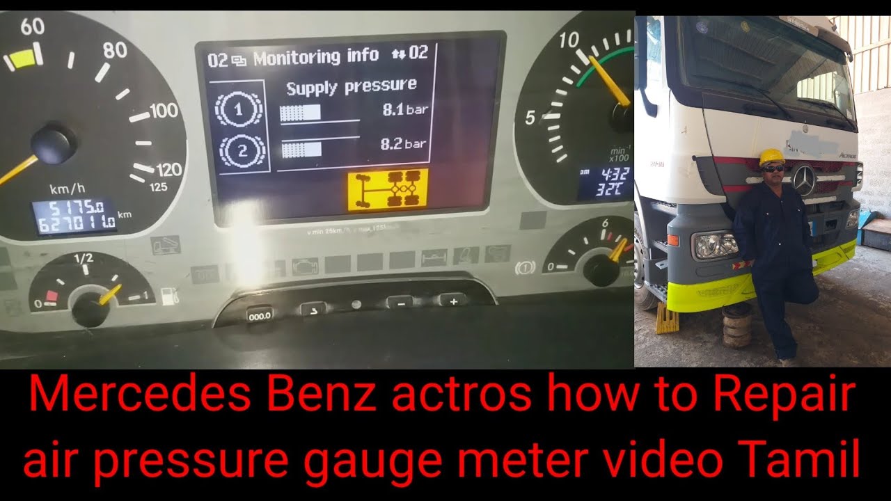 Mercedes Benz ACTORS how to Repair air pressure gauge meter video Tamil தமிழ்