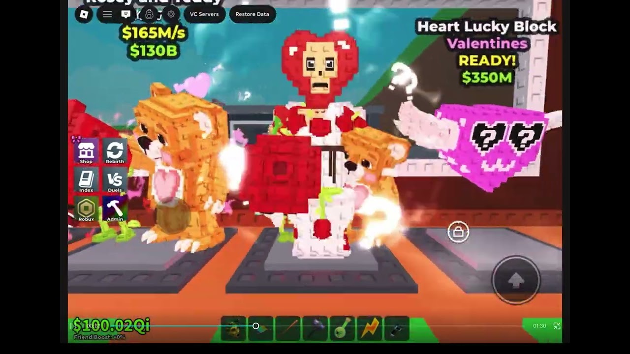 opening valentine lucky blocks
