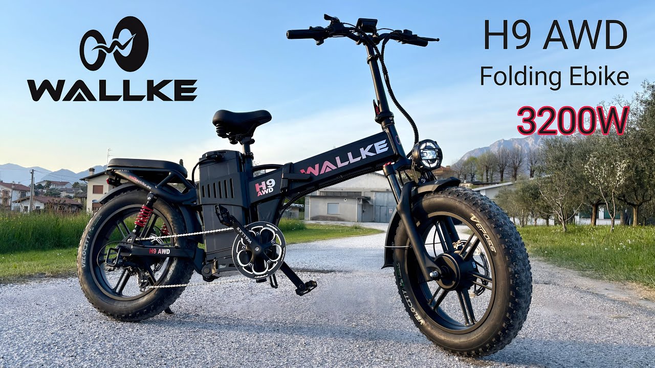 WALLKE H9 AWD - The Best Folding E-bike 3200W Dual Motor 82Ah Battery / Best Speed 55 km/h