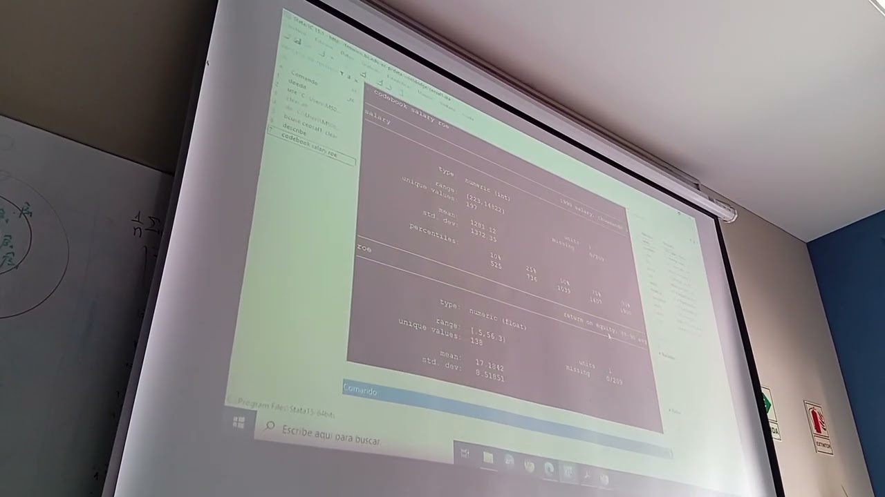 Primera clase de STATA curso: Econometría I profesor Jorge Rodas parte 2