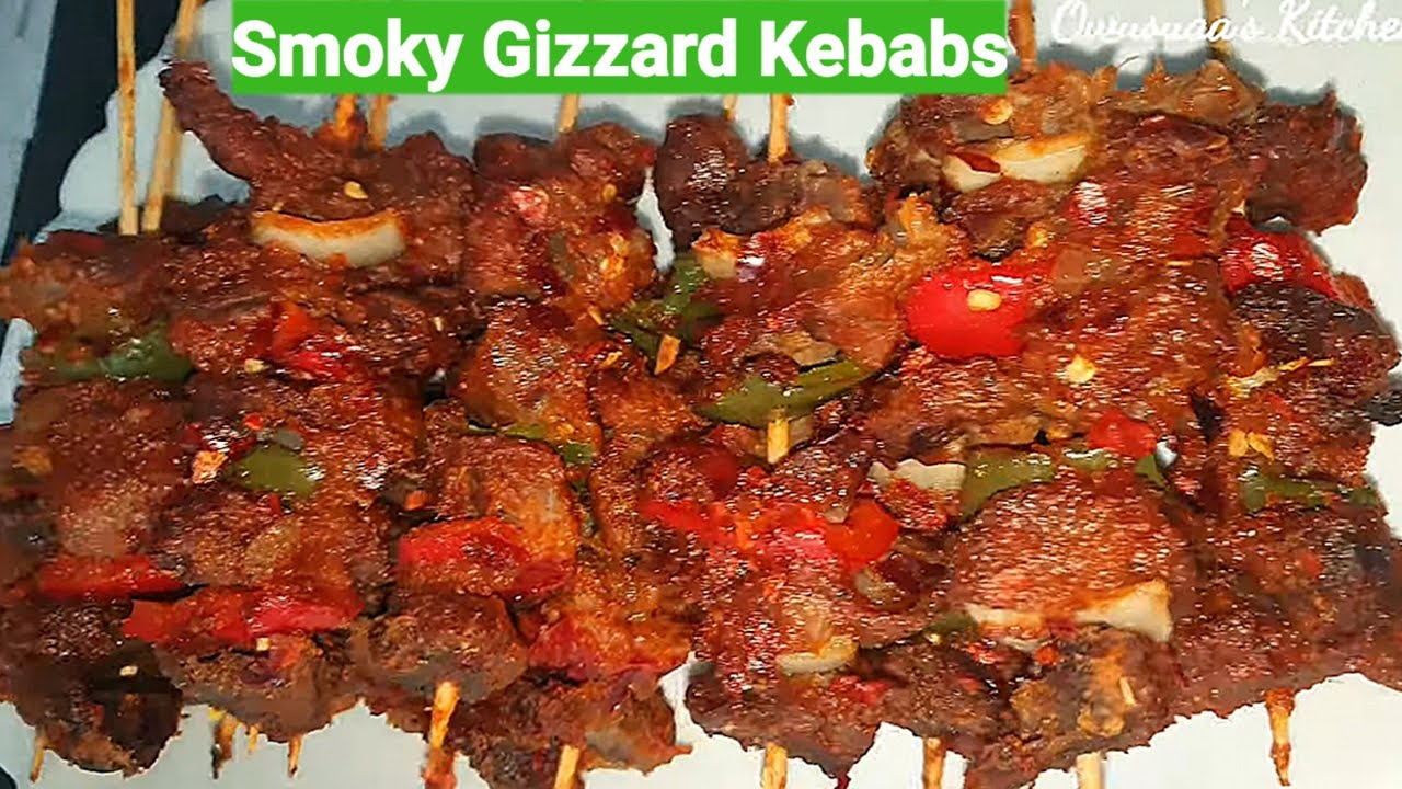 How to make tastiest gizzard kebabs|| Smoky suya kebab recipe in 2 ways| Best gizzard sauce