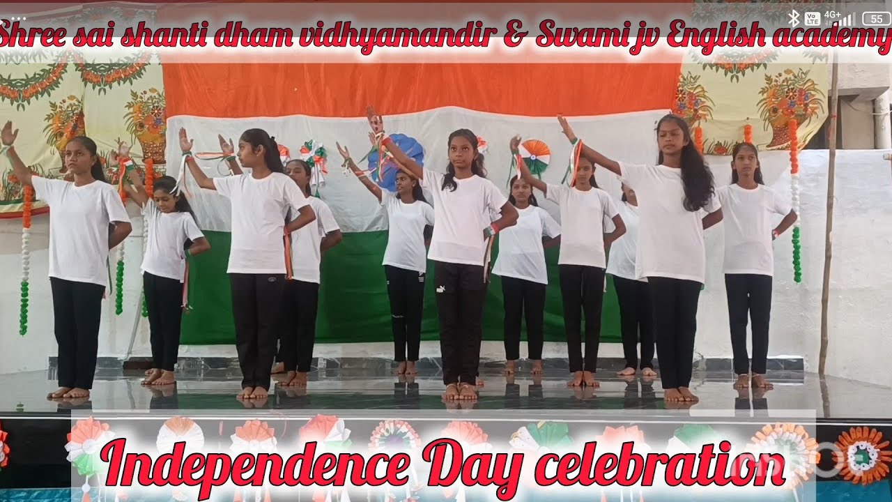 Independence Day celebration Shree Sai Shanti Dham Vidya Mandir & Swami jv English academy 