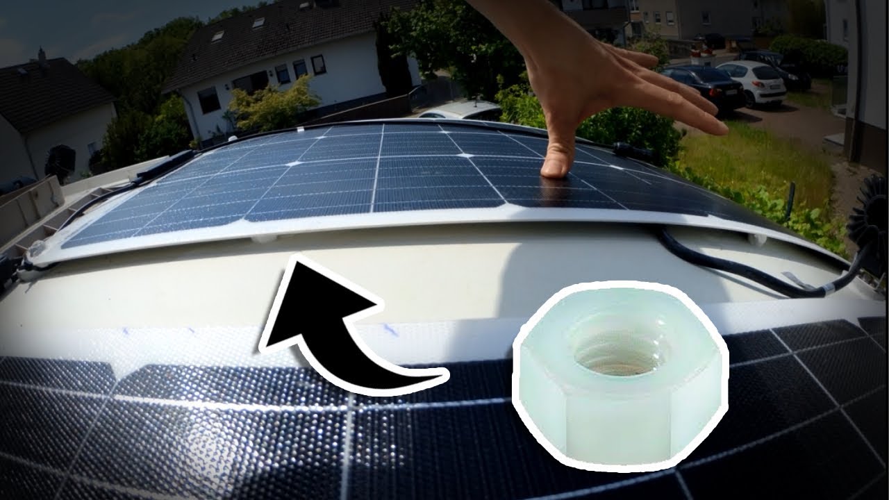 Flexible Solarmodule gebogen & hinterlüftet Montage Wohnmobil