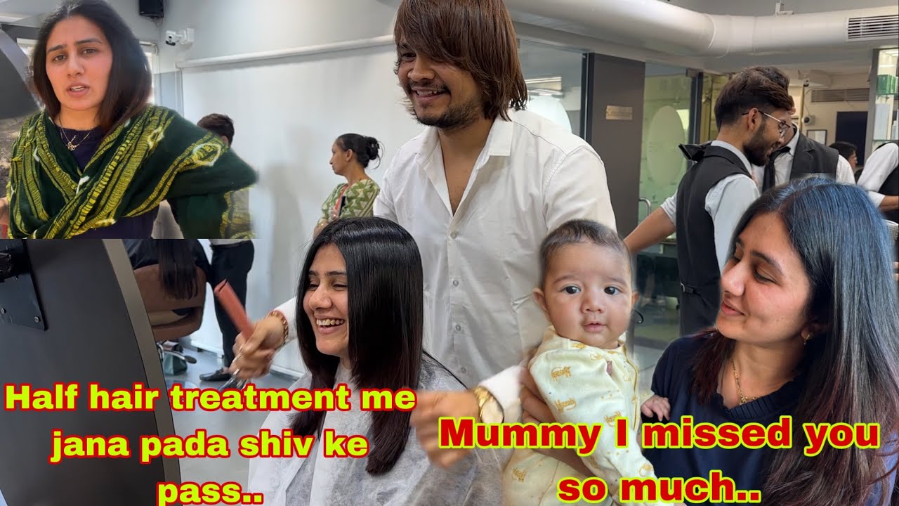 Meri hair treatment ho gae.. my new hair look smooth and silky hair # brazilian hair treatment