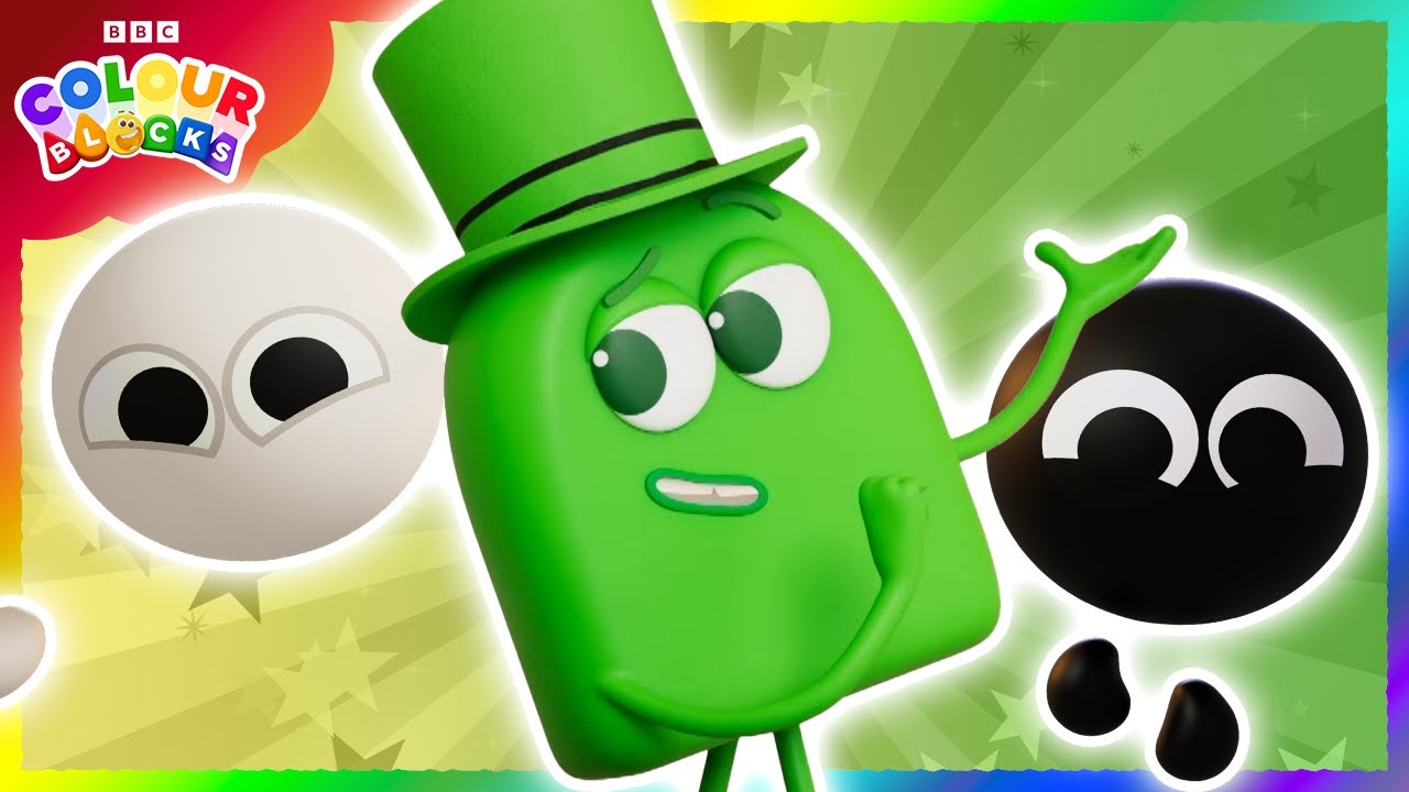 Learn About Light and Dark Colours with Green ⚪⚫ | Learn Colours | @Colourblocks