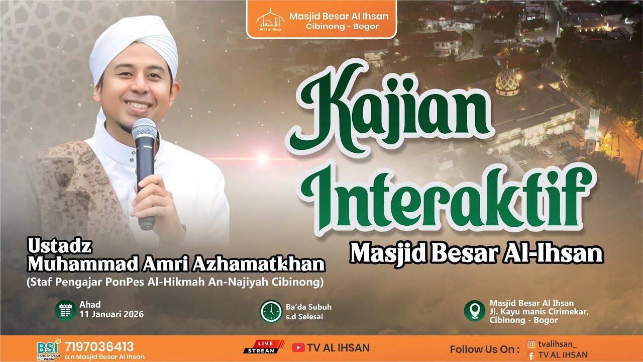 🔴 LIVE | Kajian Interaktif Ahad Subuh - Ustadz Muhammad Amri Azmatkhan