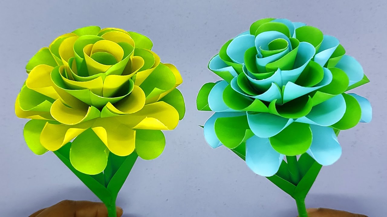 Very Easy and Beautiful Flowers Making With Paper | DIY Flowers Making | Home Decor | Paper Craft