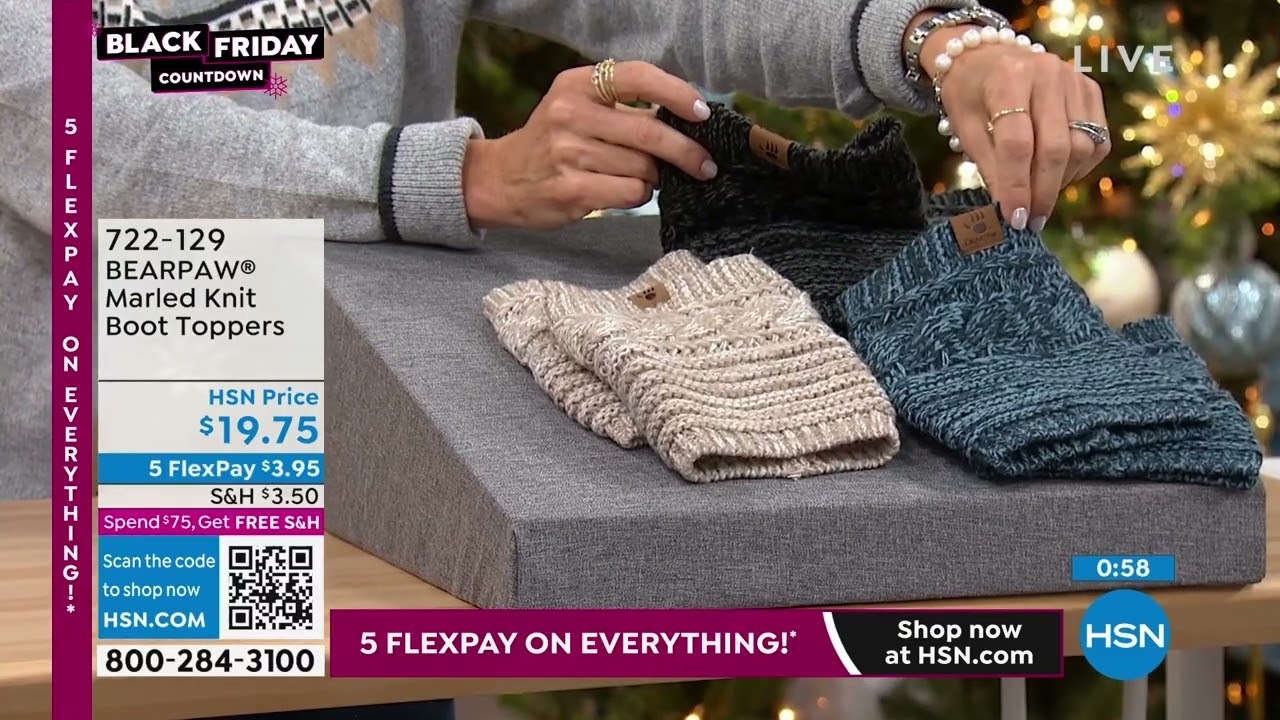 BEARPAW Marled Knit Boot Toppers