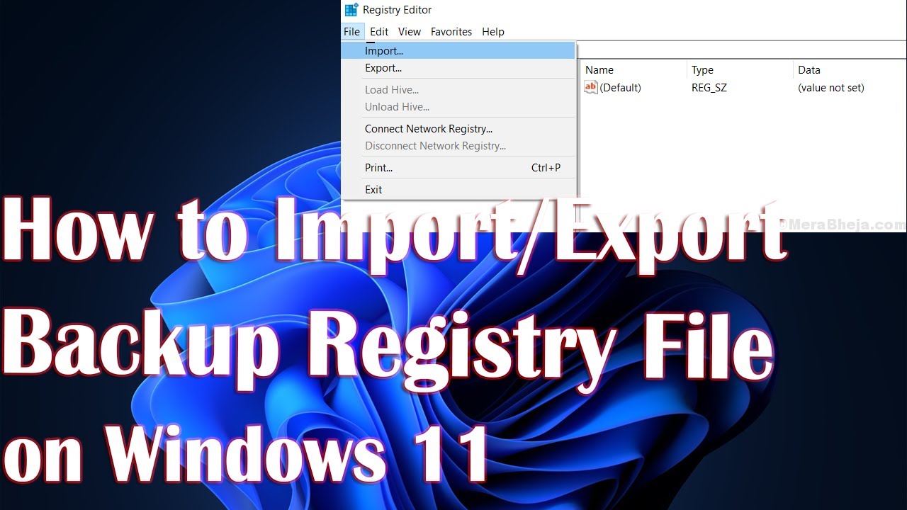 How to Import/Export backup registry file on Windows 11