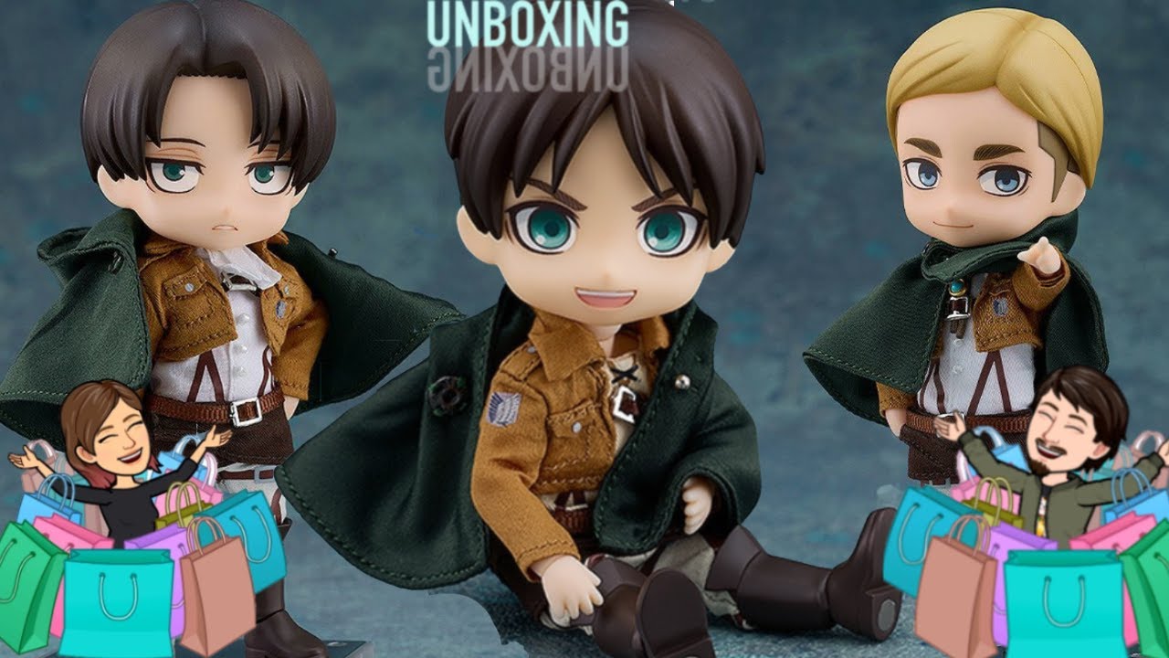 Unboxing toda la colección completa de los Nendoroid doll de Shingeki no Kyojin Good Smile Company