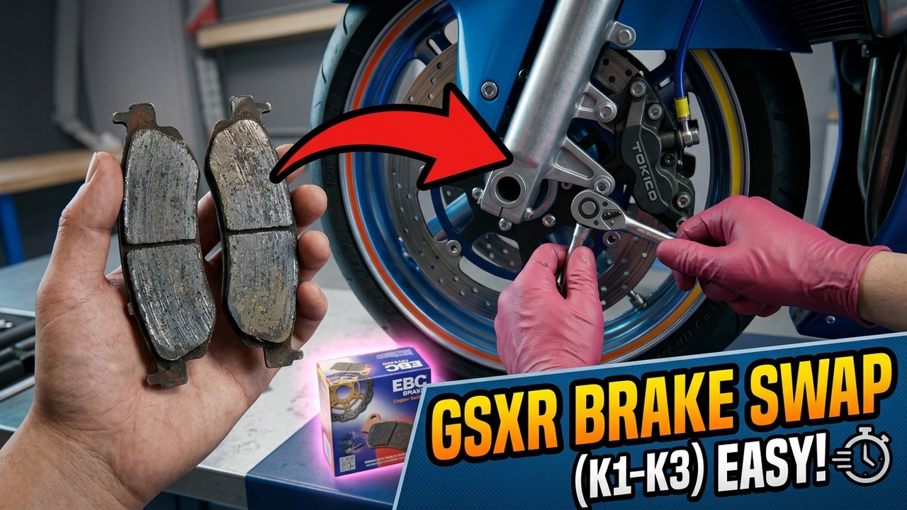How to Replace Front Brake Pads on a Suzuki GSXR 600 & 750 Tutorial (K1 K2 K3)