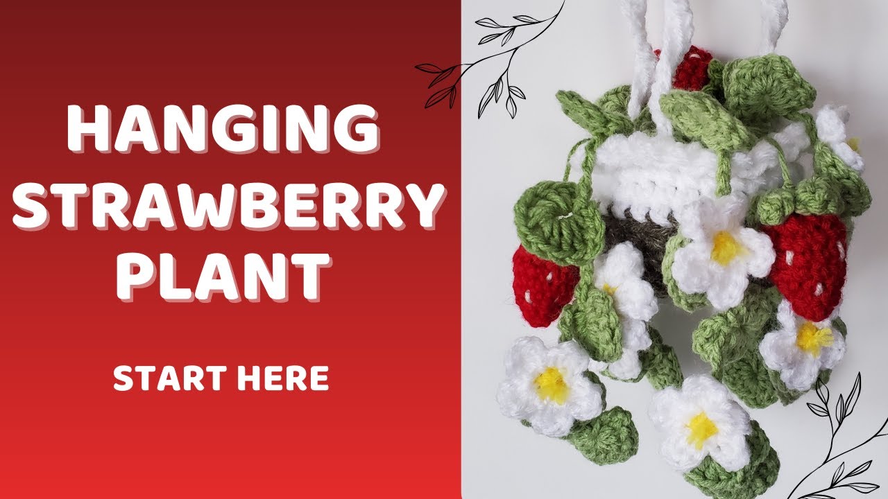 Strawberry Plant crochet tutorial  💕 FREE pattern PDF - Part 1: Pot & Dirt