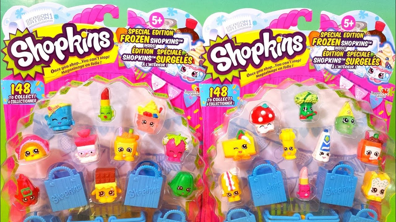 2 SHOPKINS packs Season 1 Special edition Frozen shopkins 2 surprise blind bags each pack