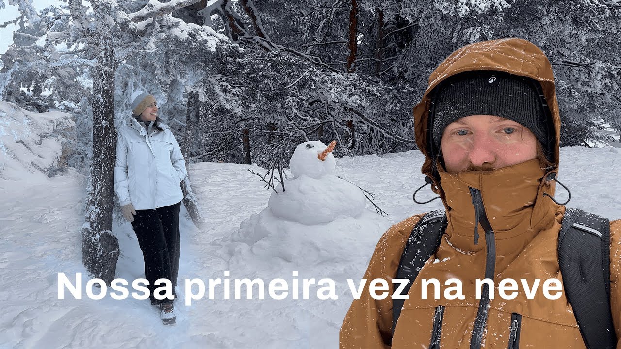 Nosso primeiro vídeo no YouTube | Nevasca em Puerto de Navacerrada na Espanha