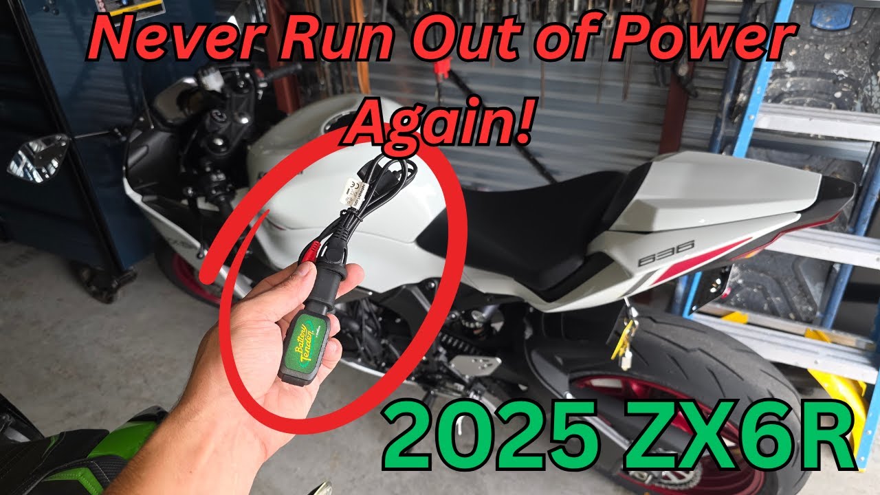 2025 ZX6R Battery Tender + USB Phone Charger Install | Works on Any Motorcycle!