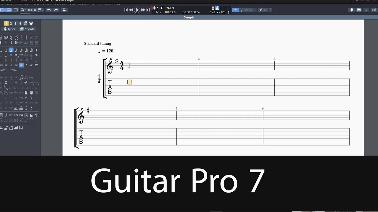نحوه کار با برنامه گیتار پرو ۷ - Guitar Pro 7
