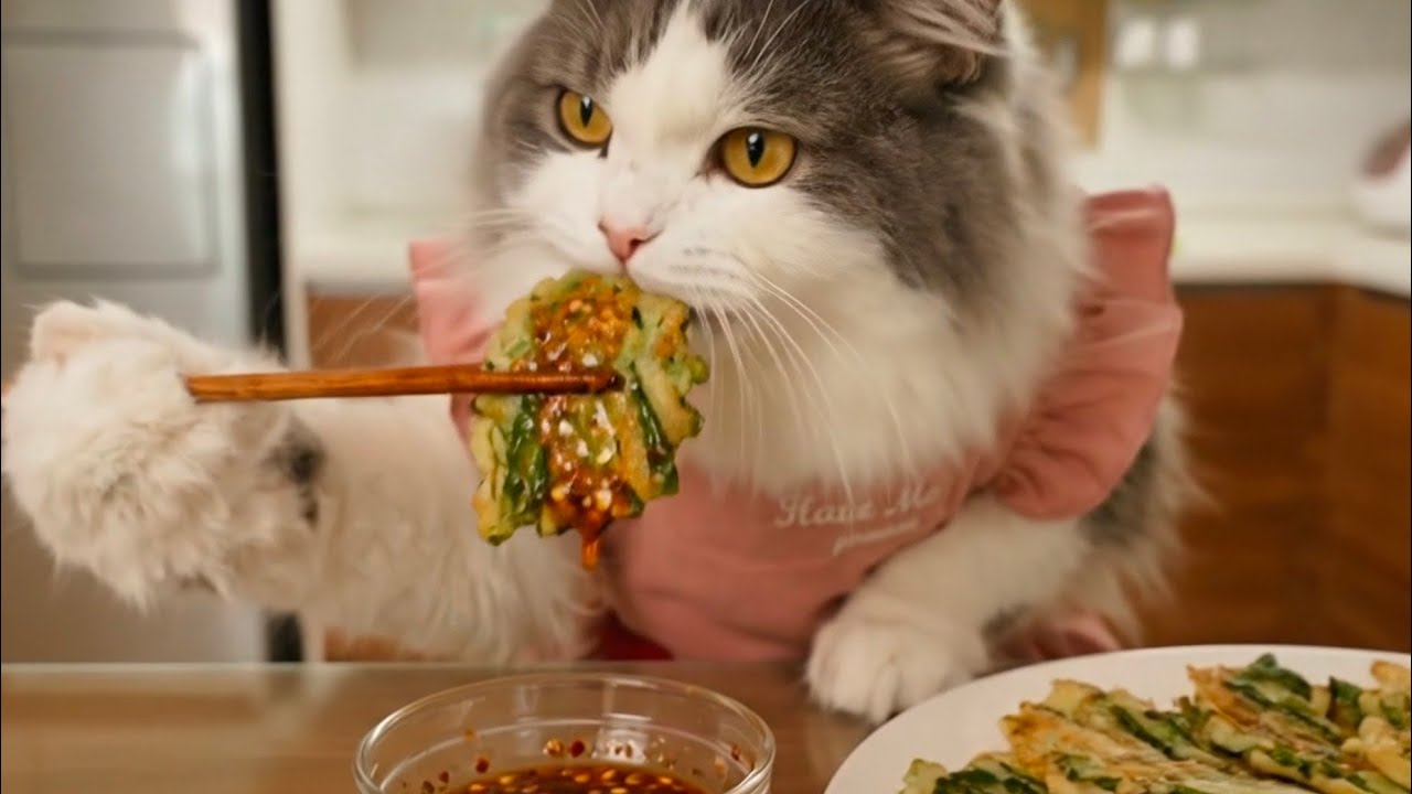봄동전 #봄동 #요리하는고양이 #cat #ai고양이 