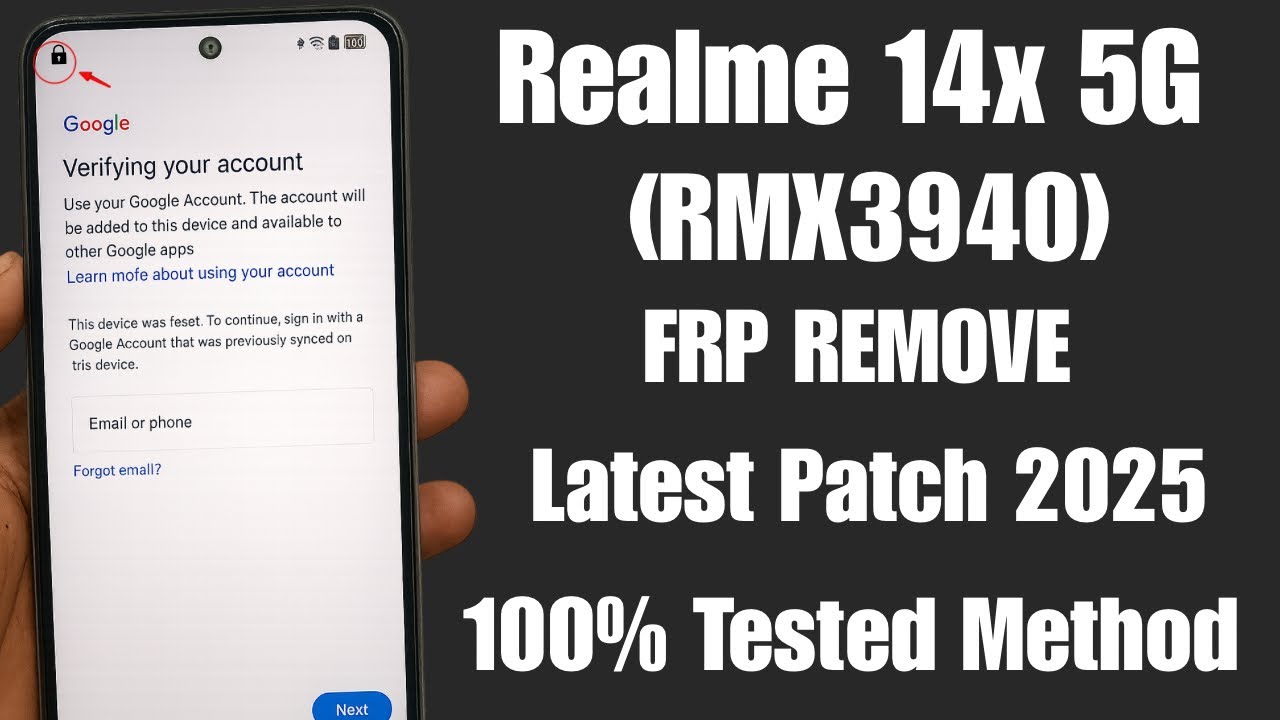 Relame 14x 5G(Rmx3940) Frp Remove 2025 Latest Patch ll Android 13/14/15/16 Support ✅
