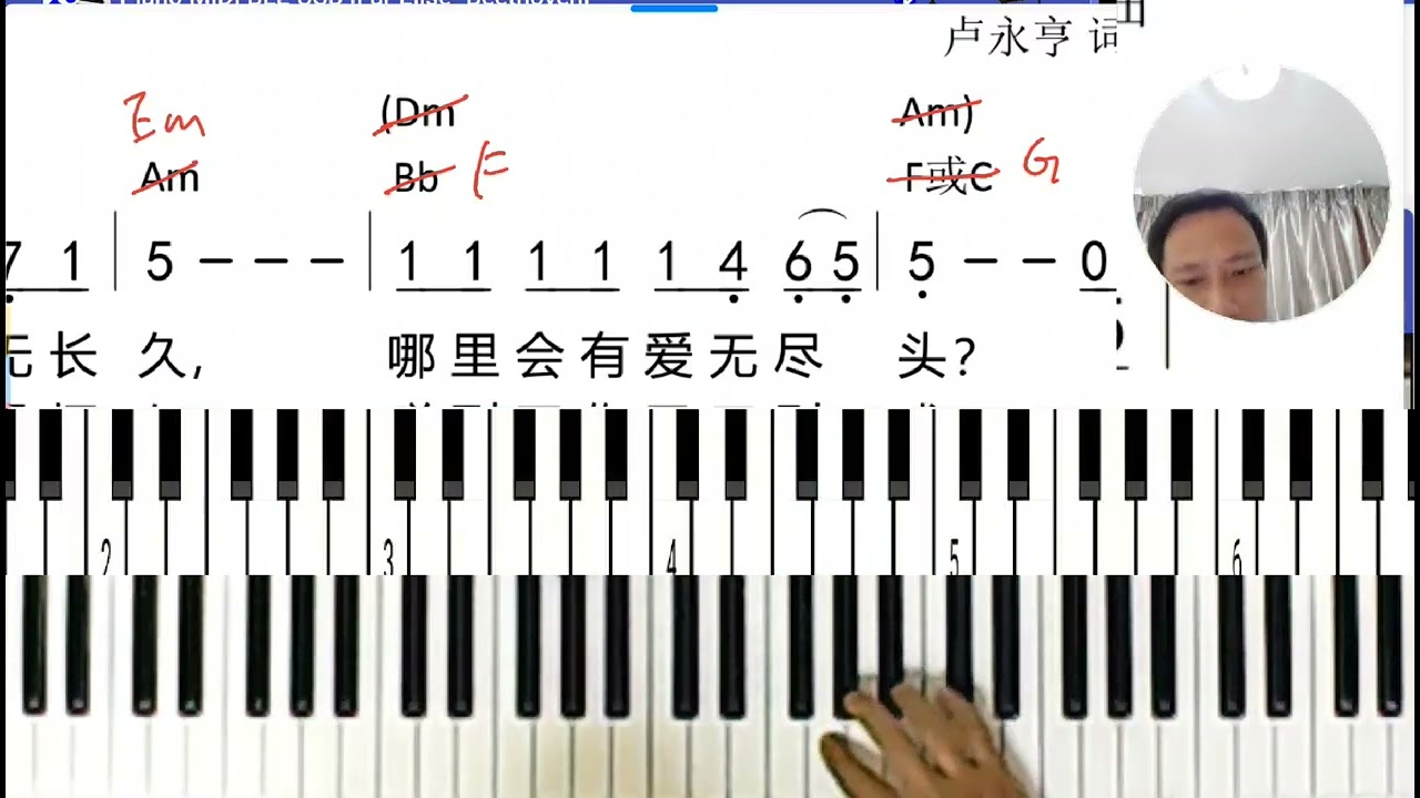 右手旋律指法 (愛是不保留)