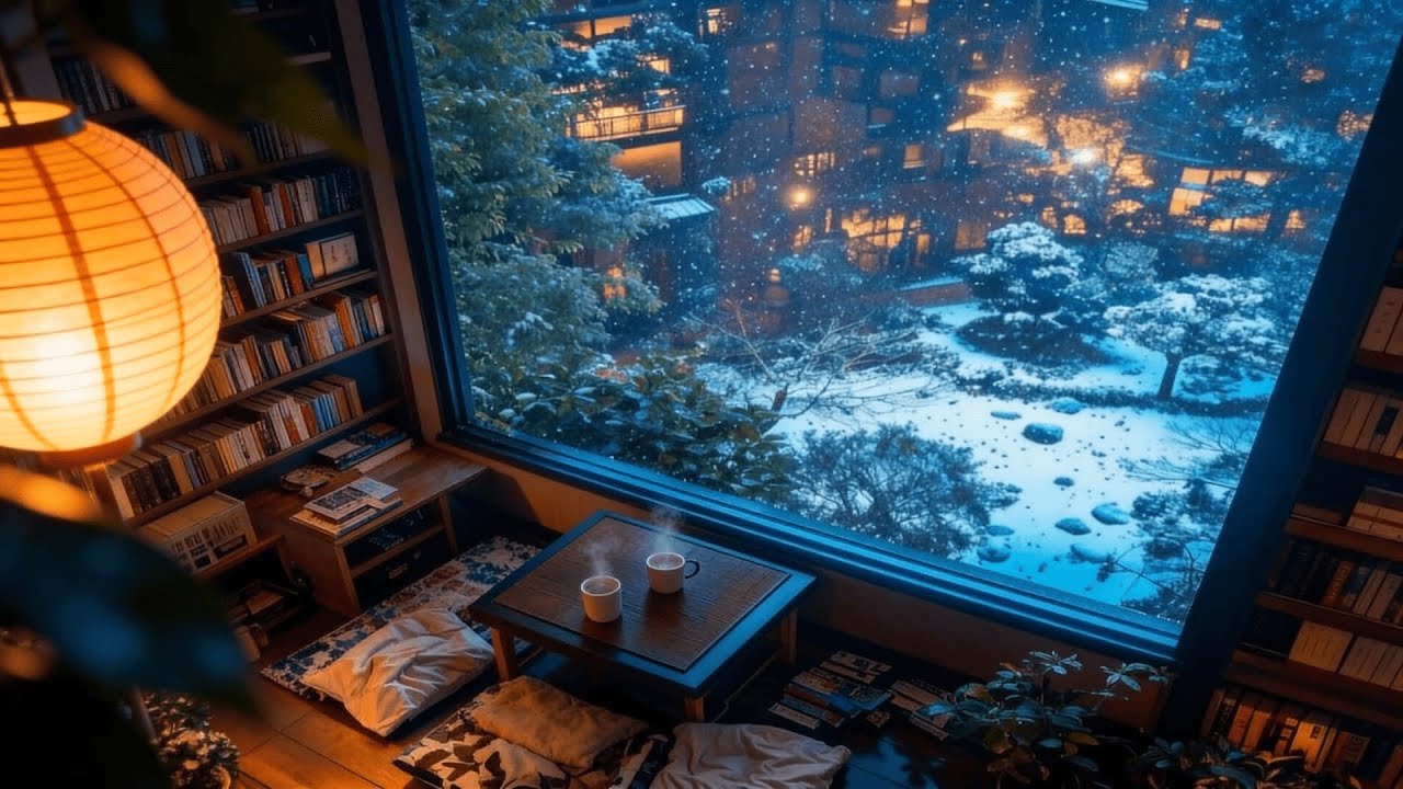Japanese Night Ambience 24/7 | Relaxing Music for Work, Focus & Routine | 4K